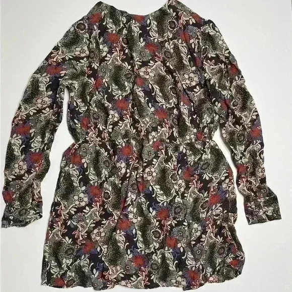 Free People Stealing Fire Printed Mini Dress Boho Bohemian Tassel Medium - Picture 8 of 10